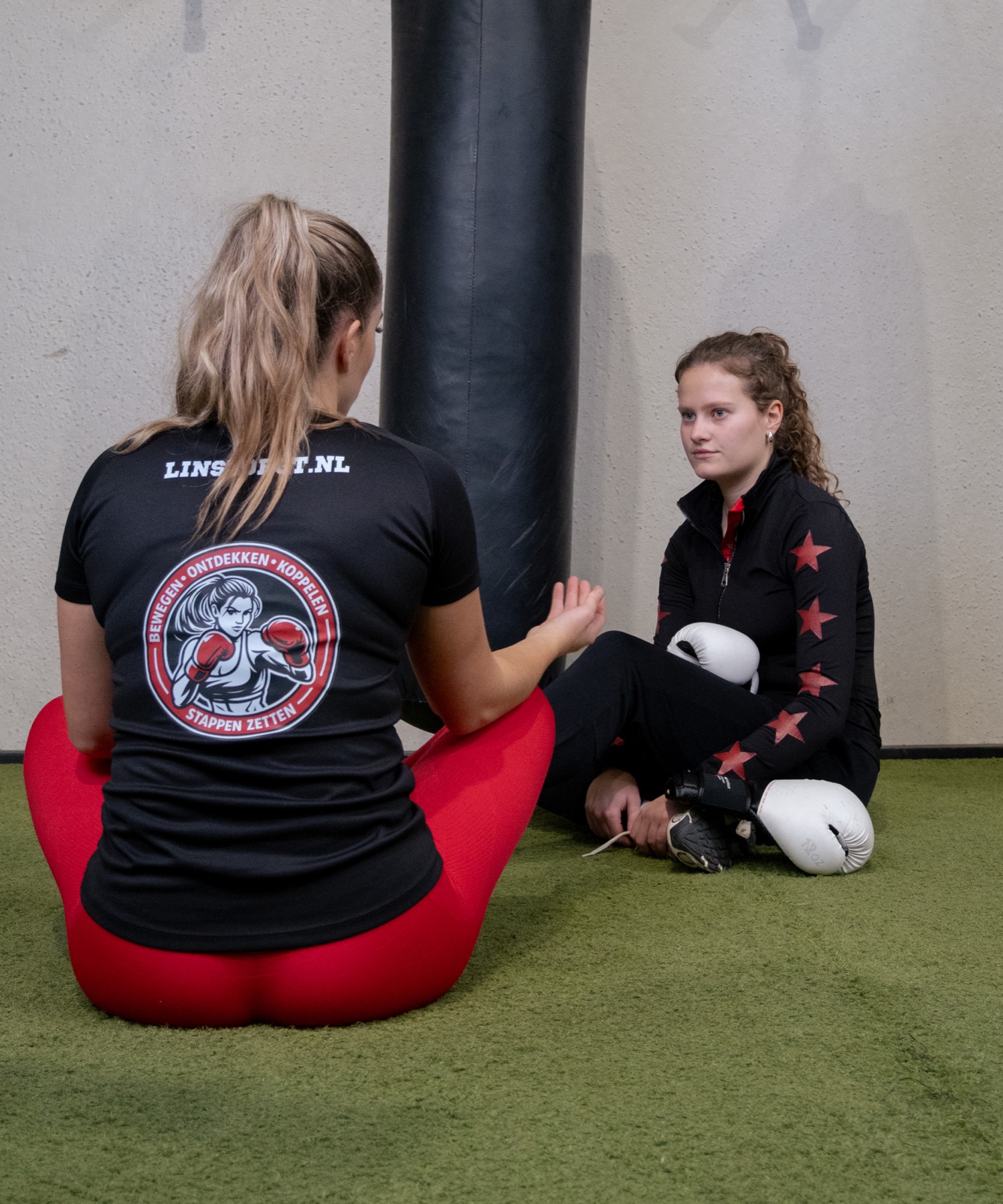 Coachingsessie op de grond